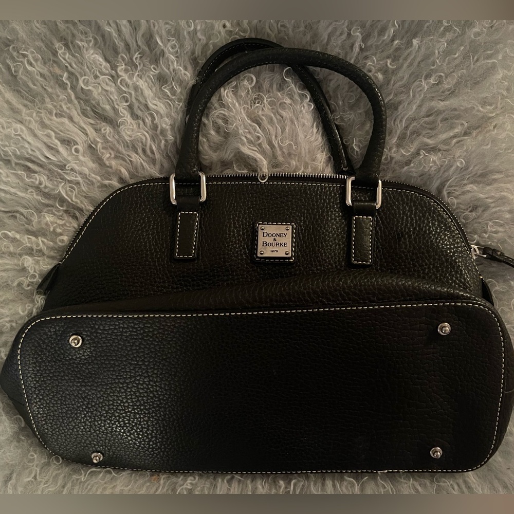 Vintage Dooney & Bourke Black Genuine Leather Bowler